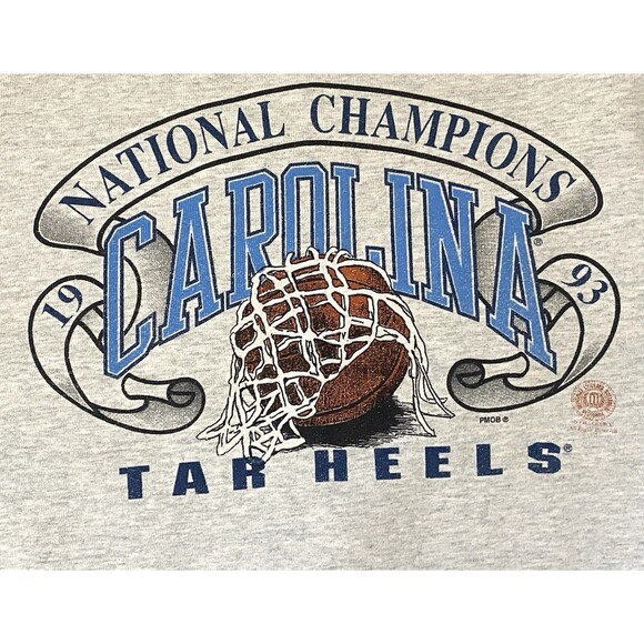 Vtg 1993 UNC Tar Heels Sweatshirt Championship Made In USA Sz Large Basketball - Picture 3 of 15